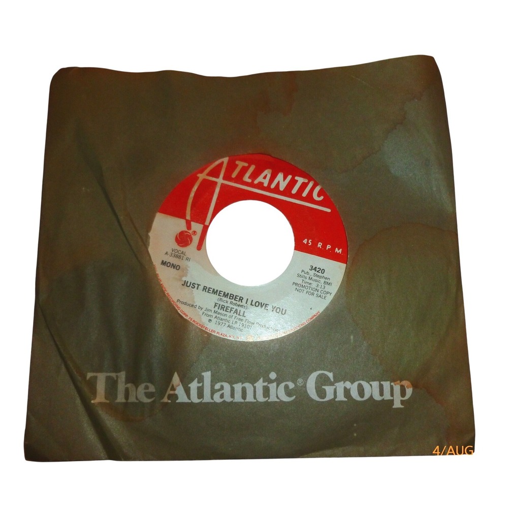 Firefall Just Remember I Love You 45 RPM 7" Promo Atlantic 3420 Mono Stereo 1977